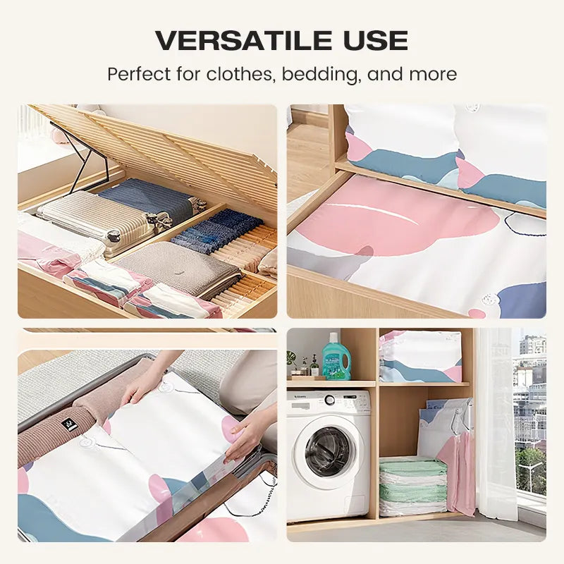 Duże worki próżniowe do przechowywania – kompresja bez pompy 🧳✨📦
