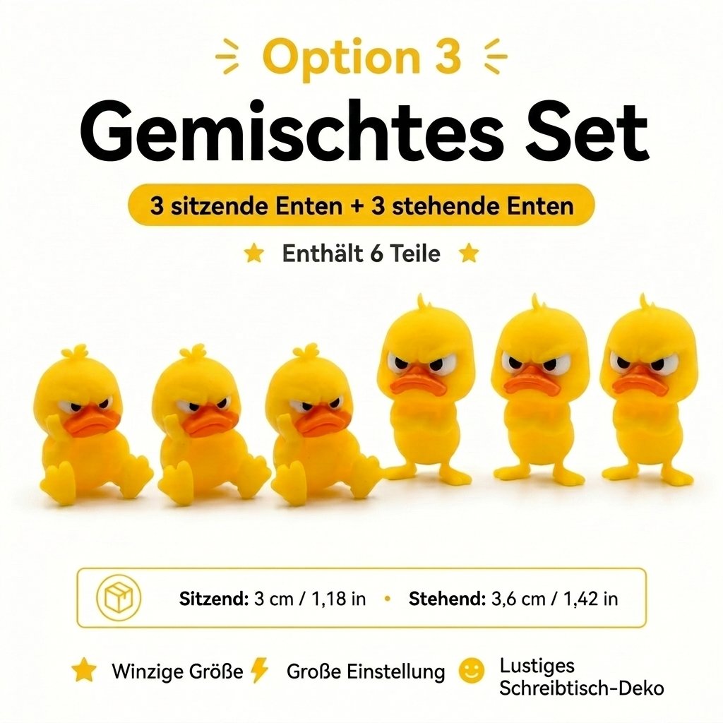 😠 „Angry Duck“ stalo figūrėlė – suteikite savo stalui žaismingumo! 🐥-LT