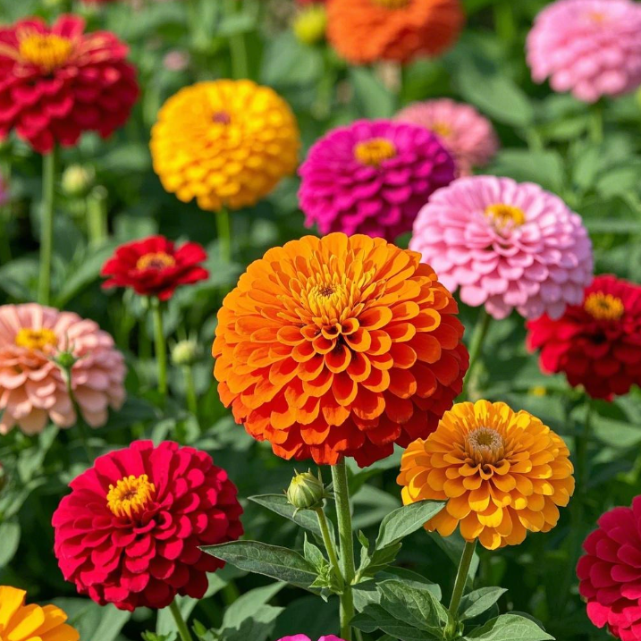🌺Dvojna semena cinije v mešanih barvah