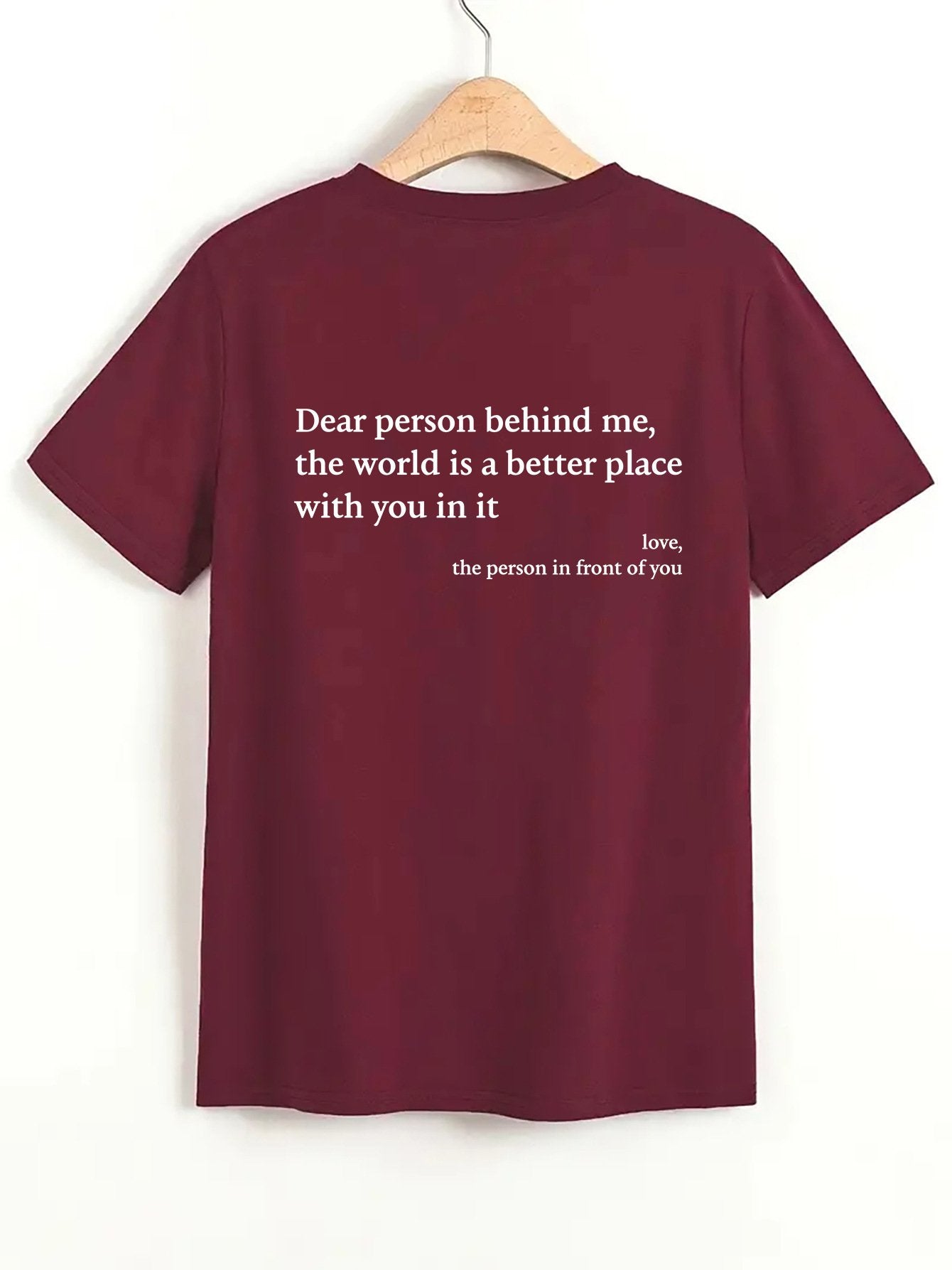 💥Nueva camiseta unisex con el estampado "Dear Person Behind Me" en talla grande a partir de 2025-ES