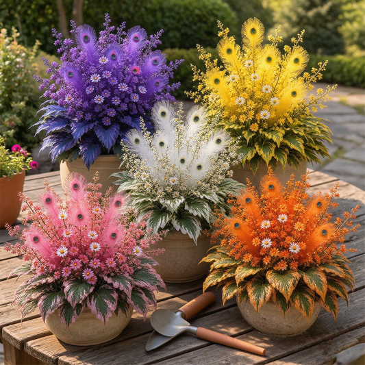 🔥 Sutaupykite 50 %🦚Peacock Flame Hosta svogūnėliai – vešlūs pavėsį mėgstantys augalai sodui ir namams-LT