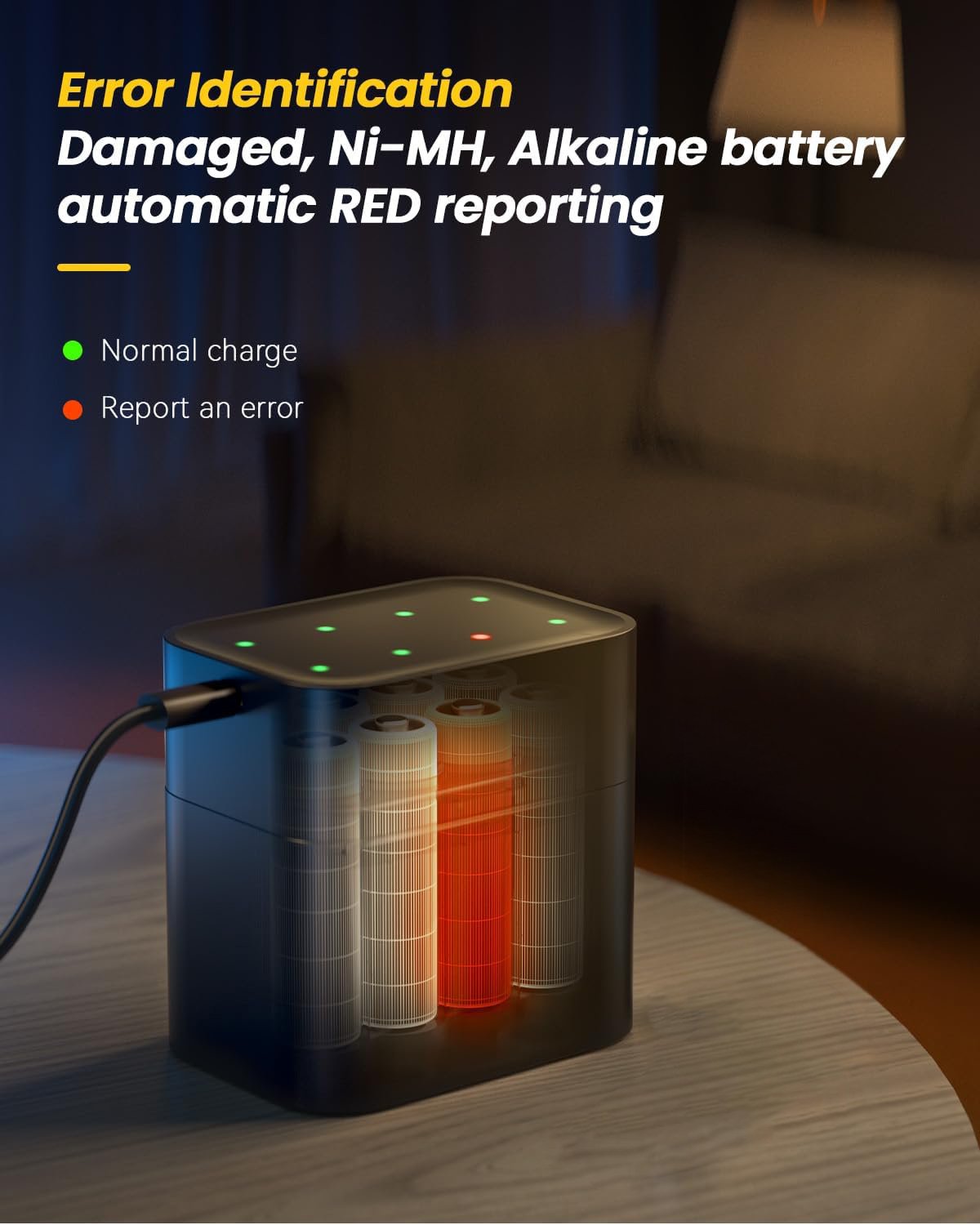 🔋Интелигентен зарядно устройство и кутия за съхранение на батерии 💡Защита срещу презареждане