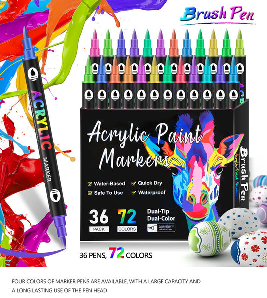 🎨🔥 Dvostrani akrilni marker – 24/48/72/120 boja-HR