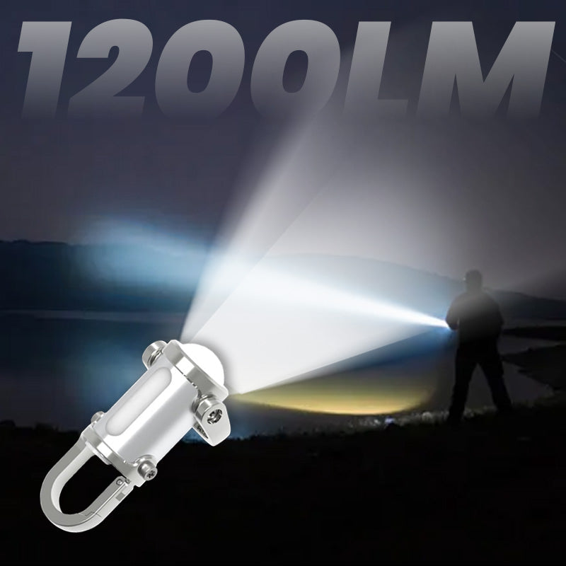 Linterna llavero de 1200 lm, súper brillante, resistente al agua, miniatura.-ES