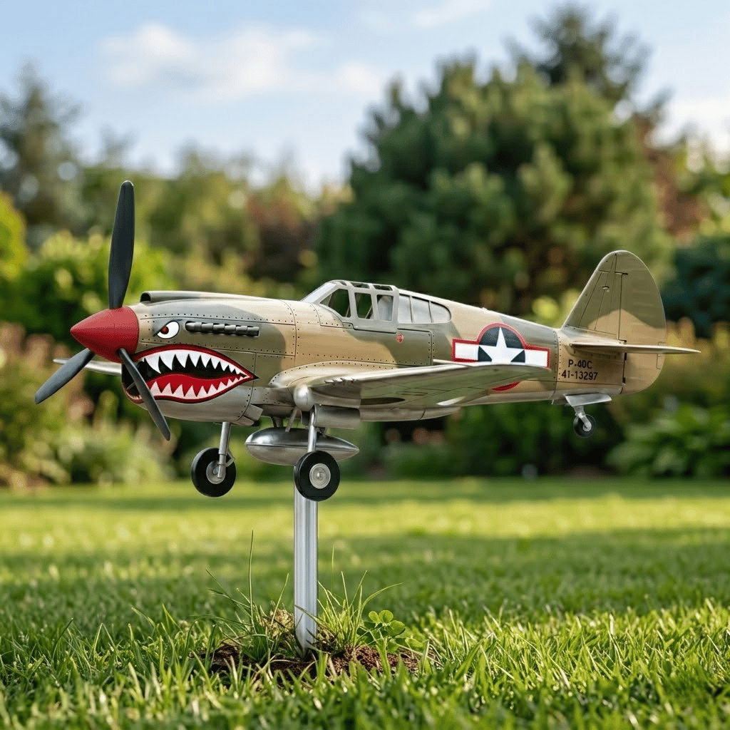Вятърна мелница с военен самолет Shark Mouth