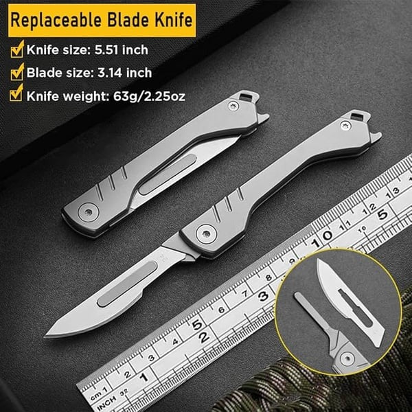 Navaja universal plegable con 10 hojas reemplazables-ES