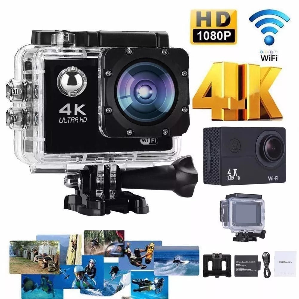 4K Ultra HD Екшън камера, водоустойчива, WiFi