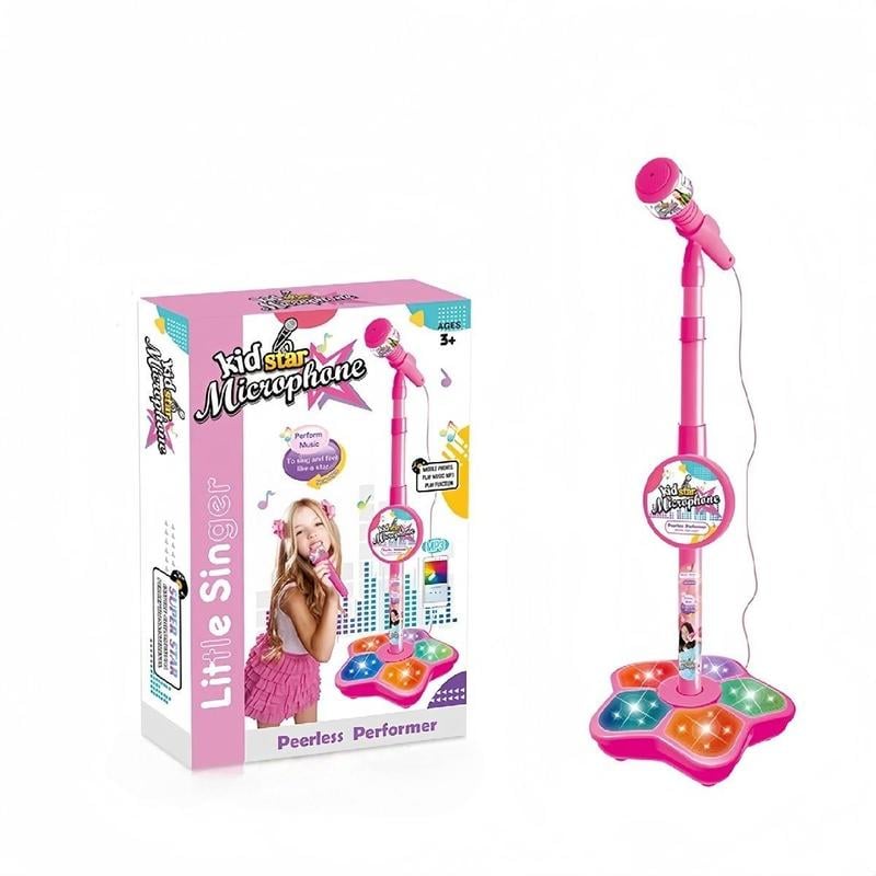 🎤 Otroški karaoke mikrofon - lučke + izvlečna palica (70-90 cm) - popolno darilo za rojstni dan!🎁