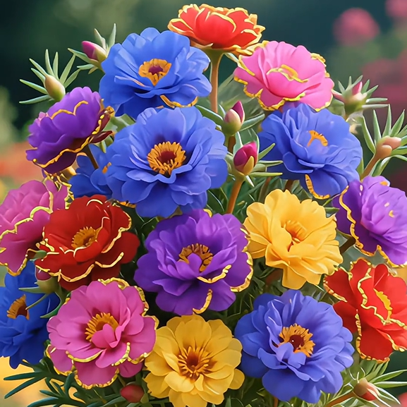 Golden Lace Portulaca🌸✨ Разкошни двойни цветове за безпроблемно лято