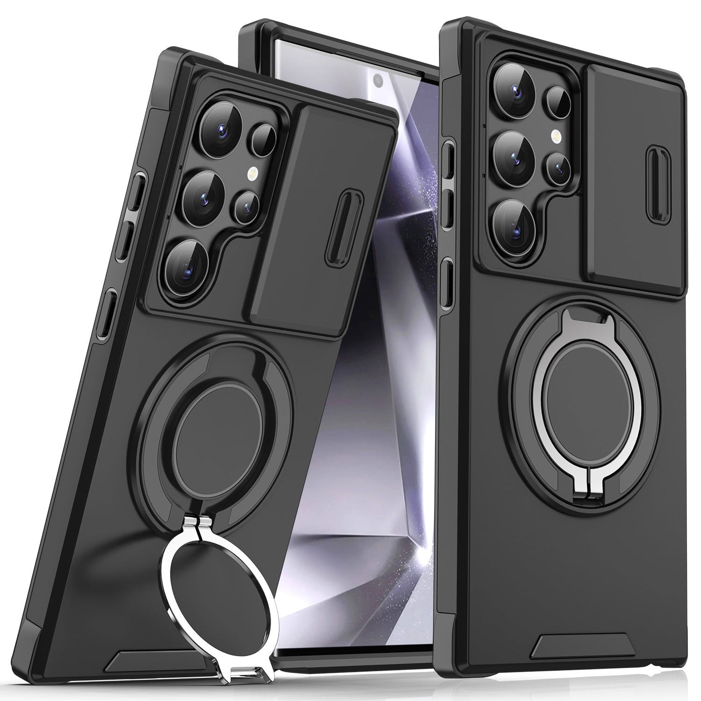 📱Išmatuojamas aukščiausios kokybės „Armor“ dėklas su stovu, skirtas „Samsung Galaxy S“ serijai-LT
