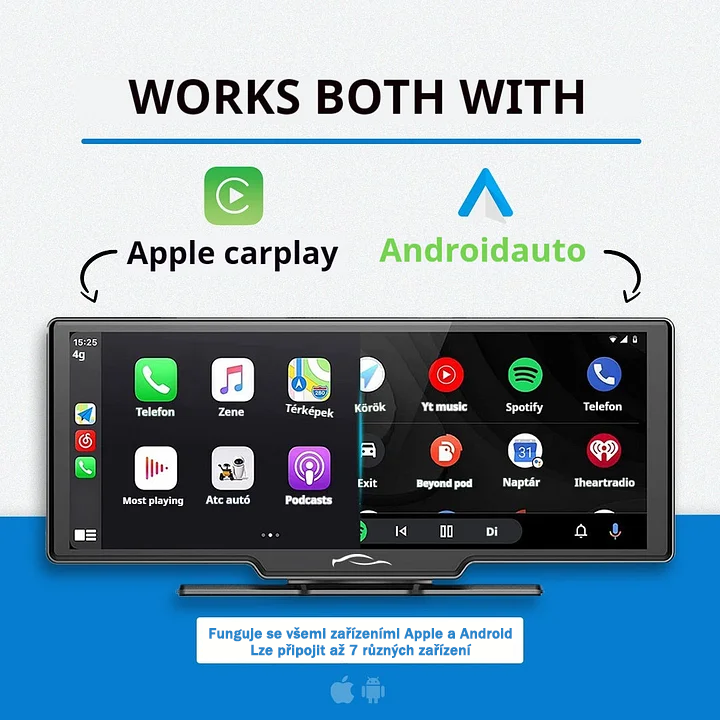 Inteligentny system audio i wideo w postaci tabletu samochodowego (model Pro MaxTM 2025).