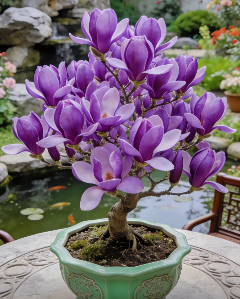 Луковици на Magnolia liliiflora (лилави орхидеи) 🌸 Цветовете крият листа, ароматът изпълва въздуха