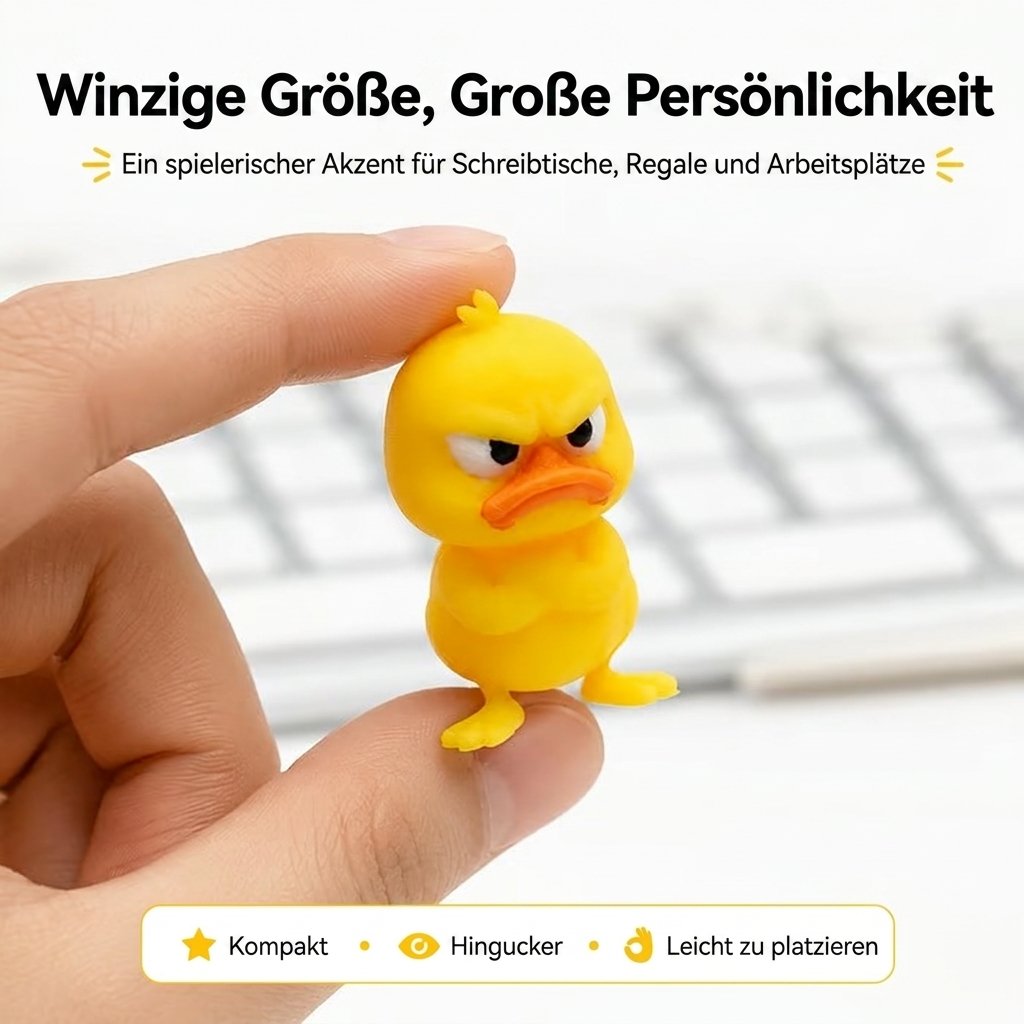 😠 „Angry Duck“ stalo figūrėlė – suteikite savo stalui žaismingumo! 🐥-LT