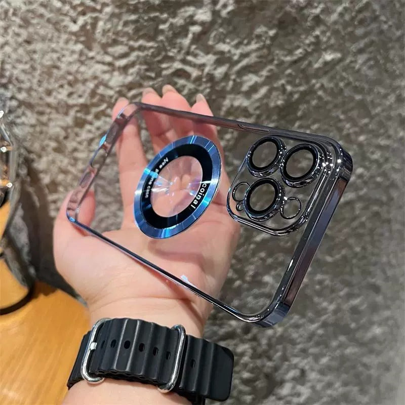 Прозрачен магнитен калъф за телефон Apple