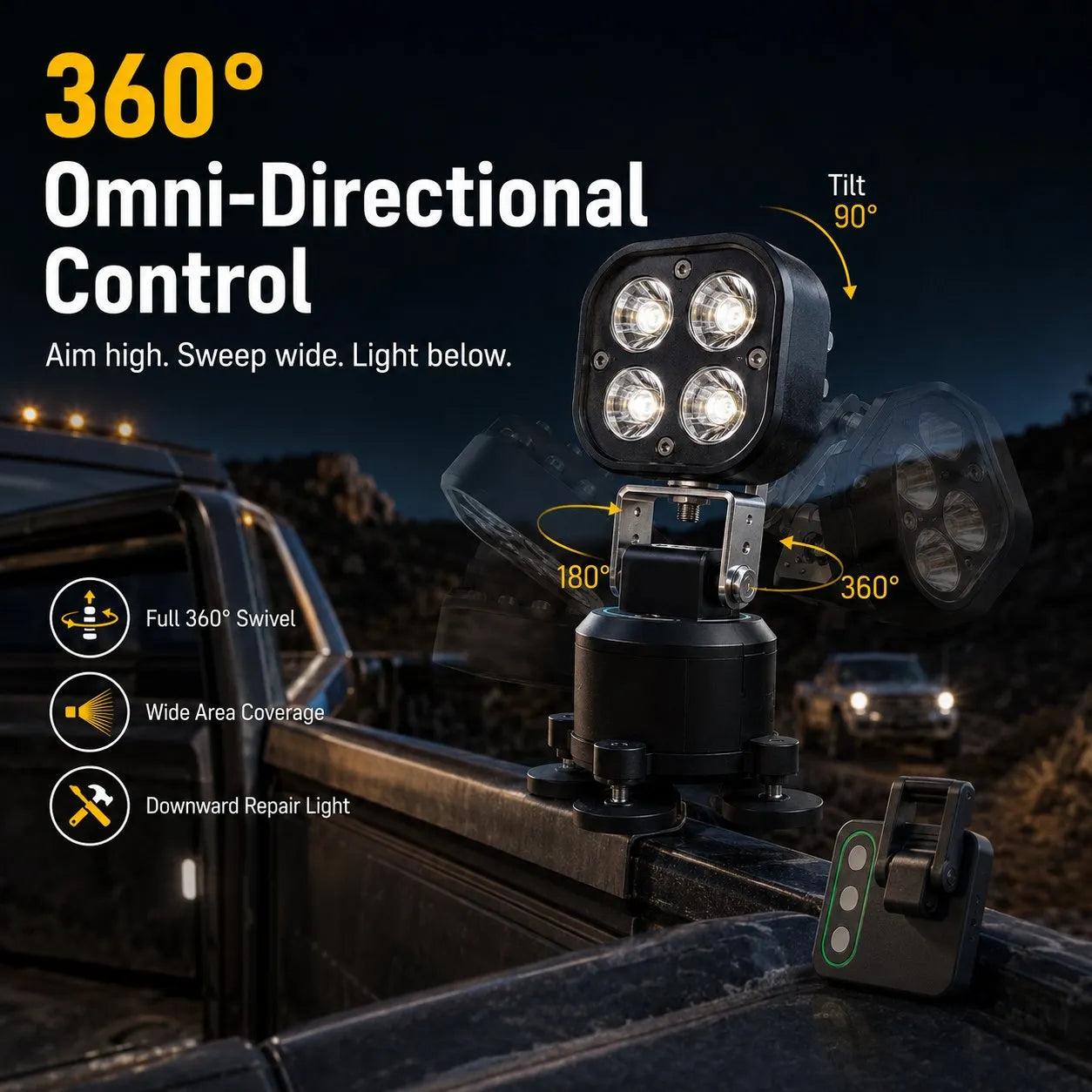 🏕️ Daugiakryptis magnetinis LED kapsulinis šviestuvas-LT
