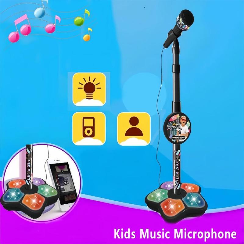 🎤 Otroški karaoke mikrofon - lučke + izvlečna palica (70-90 cm) - popolno darilo za rojstni dan!🎁