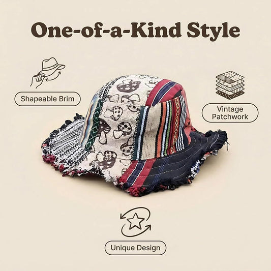 🎨Časno omejen 50 % popust🤠Ročno izdelan ribiški klobuk z obrabljenimi robovi, čisti bombaž, voljan, retro sončni klobuk👒-SI