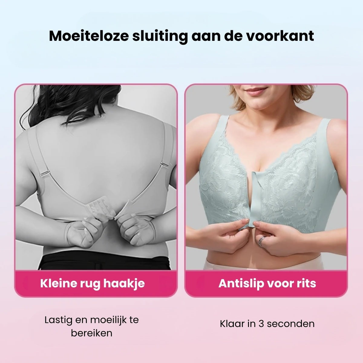 Biustonosz Comfort Zip | Biustonosz zapinany z przodu z technologią TrioLift