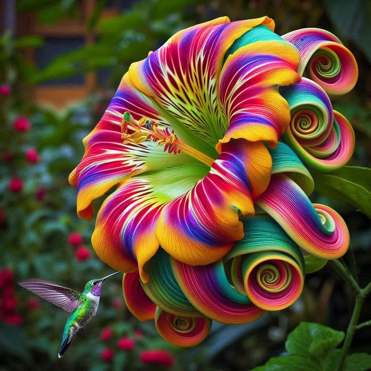 🌈Σπόροι λουλουδιών Rainbow Swirl Spiral - ένα σπάνιο λουλούδι-GR