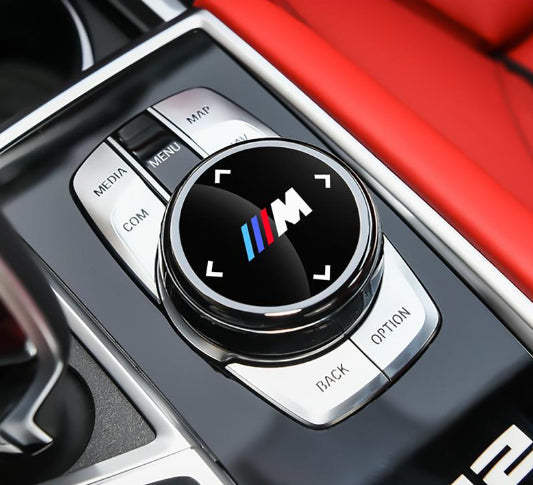 Декоративен стикер за мултимедийния бутон на BMW