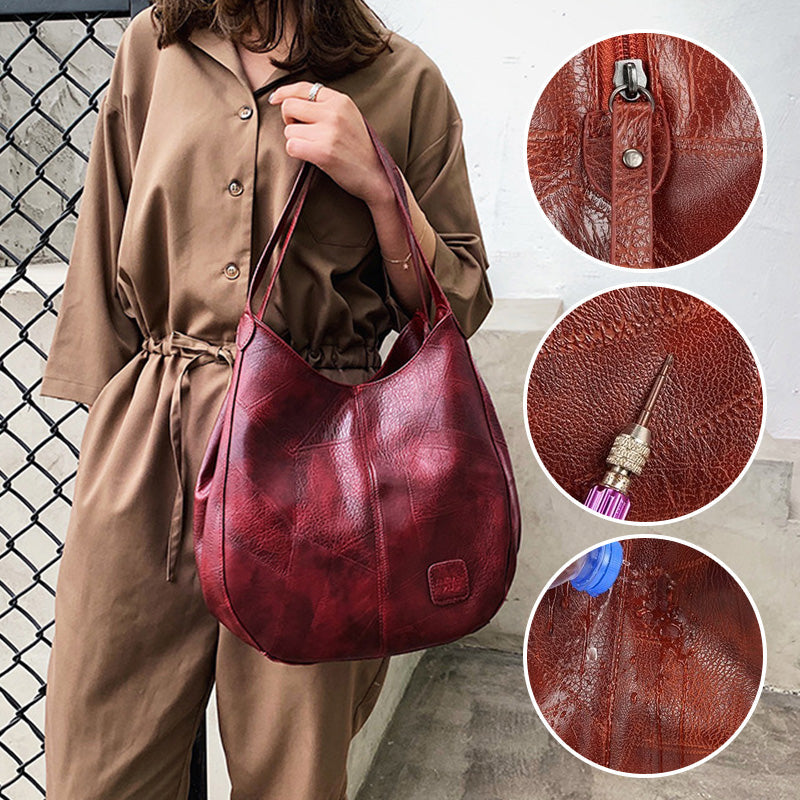 【🎊2025】 jauni produkti】👜Sieviešu vintage mīkstas ādas lielas ietilpības plecu somas-LV