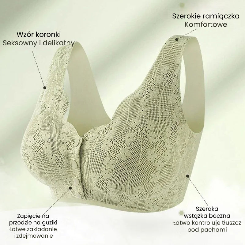 🩱 Seksi, dihajoč in udoben čipkast modrček velike velikosti z gumbi