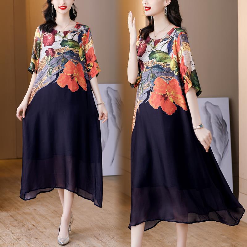 👗Elegantne cvetlične obleke za ženske večjih velikosti-SI