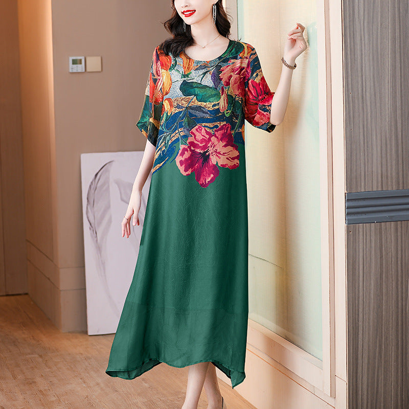 👗Elegantne cvetlične obleke za ženske večjih velikosti-SI