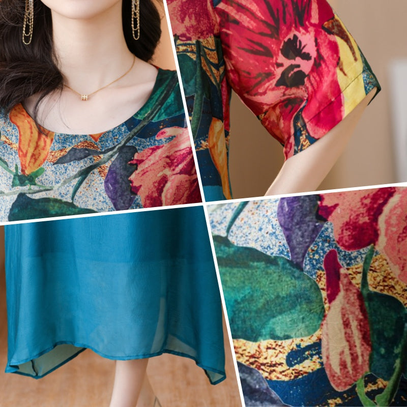 👗Elegantne cvetlične obleke za ženske večjih velikosti-SI