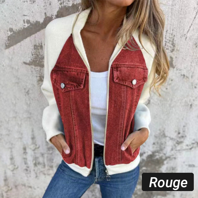 🔥Nowa modna damska kurtka z kreatywnym splotem denim