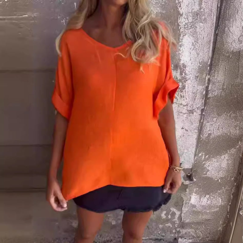 🌺Damski top oversize z dekoltem w serek