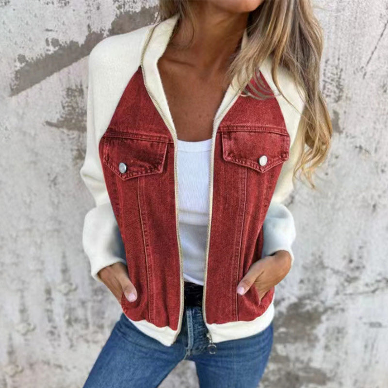 🔥Nowa modna damska kurtka z kreatywnym splotem denim