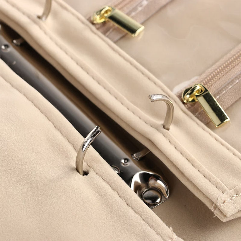 Елегантна преносима чанта за съхранение на бижута с кариран мотив