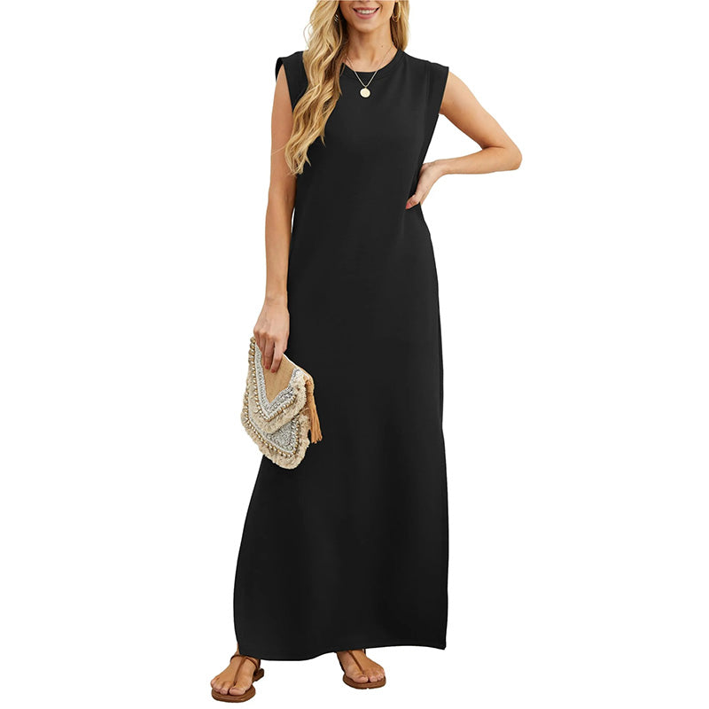 👗Damska sukienka casualowa bez zagnieceń, z odcięciem na dole✨