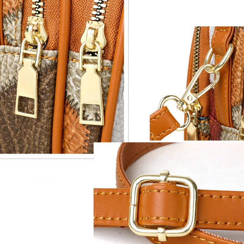 Damska torba crossbody w geometryczny wzór w stylu vintage