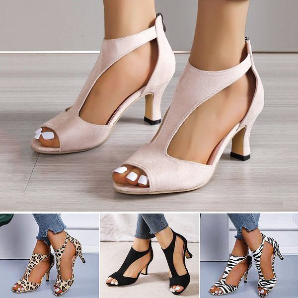 【🔥EU 35-43】👡2025 Nowe modne damskie rzymskie buty na wysokim obcasie