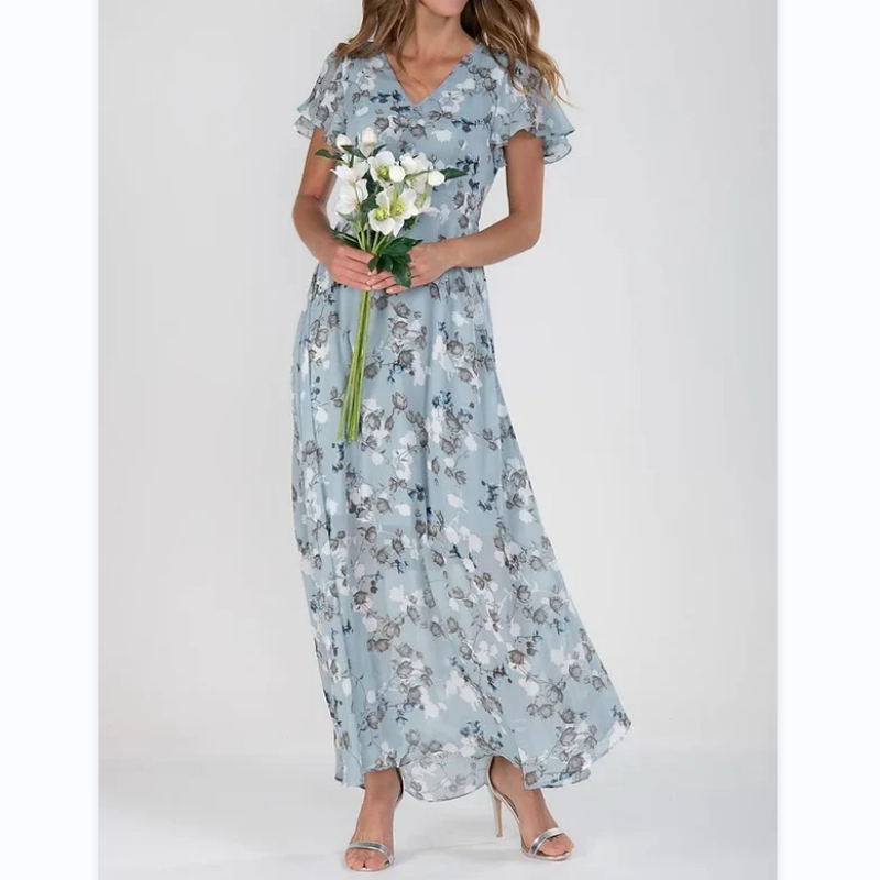 🌸 Lekka, krótka, kwiatowa sukienka maxi【M-3XL】