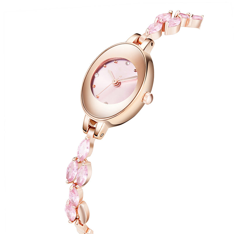 Prezenty dla kobiet w 2025 roku 💝🥰⌚ Zegarek damski z kolorowymi cyrkoniami na bransolecie