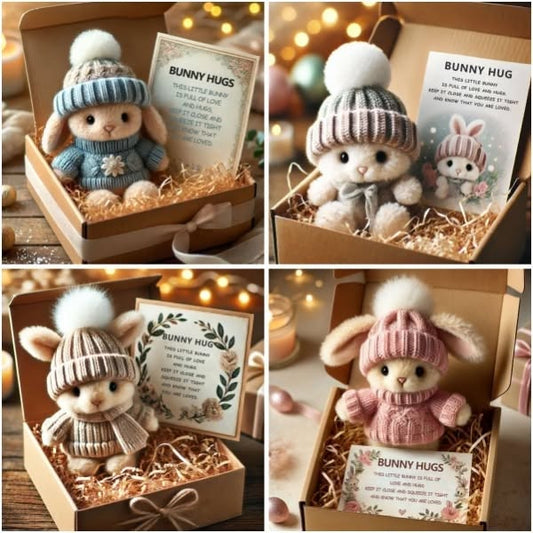 🐇Мини зайче прегръща сладък великденски подарък🎁