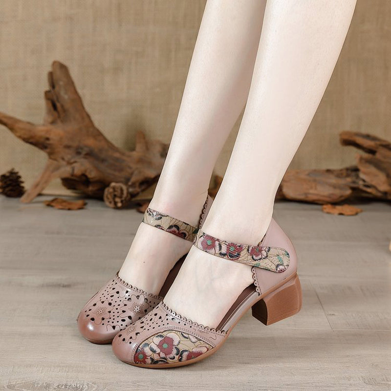 Sandalias cómodas de estilo vintage para mujer.-ES