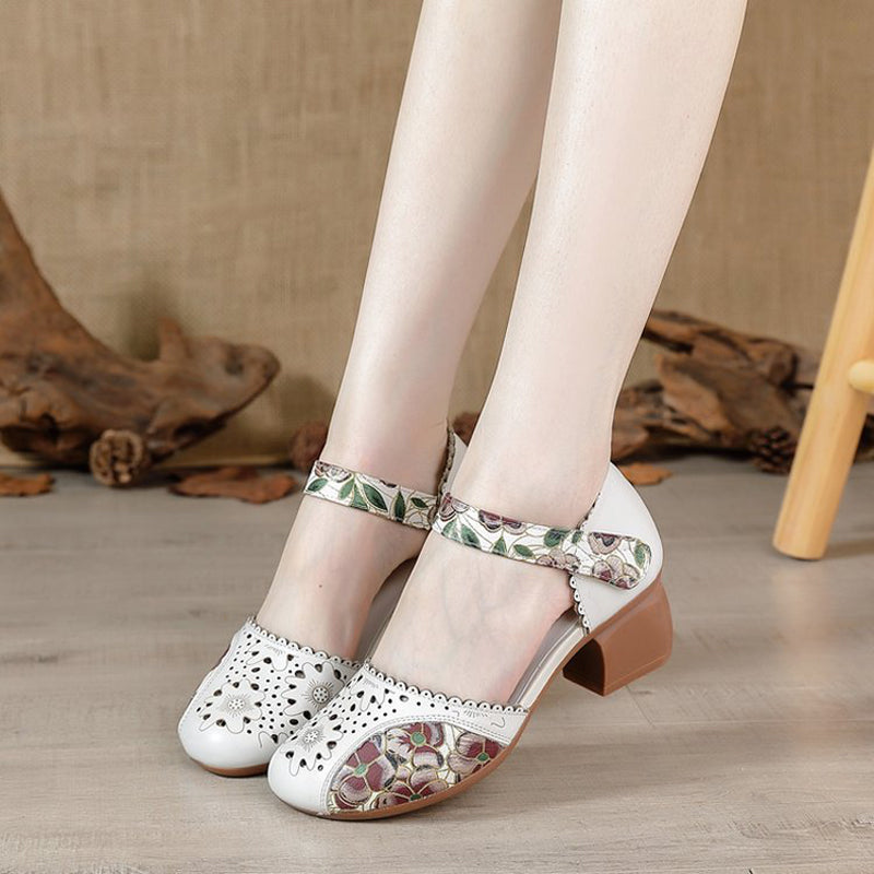 Sandalias cómodas de estilo vintage para mujer.-ES