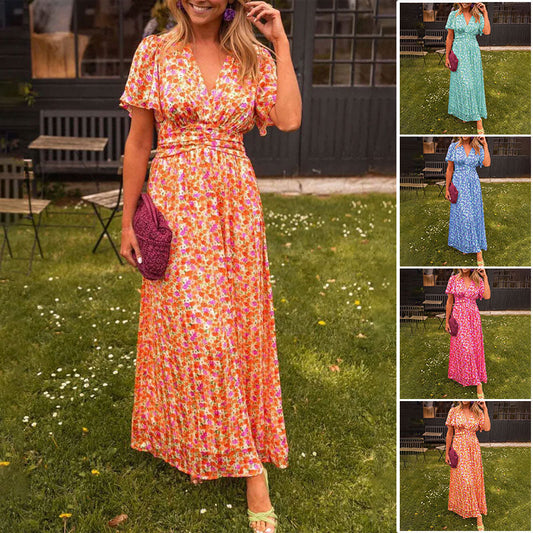 🎉【S-3XL】💃 Sladke vintage obleke z rožastim potiskom za ženske🌹