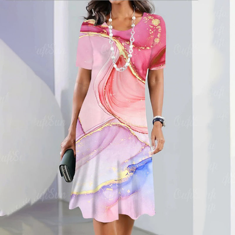 🌹Collar de rosas gratis🌸Vestido estampado casual y versátil para mujer-ES