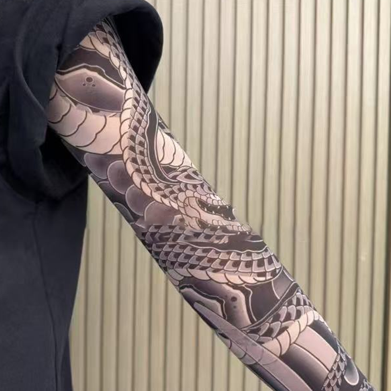 🔥Nowy trend ❤️‍🔥 Ultracienkie rękawy przeciwsłoneczne z wzorem tatuażu