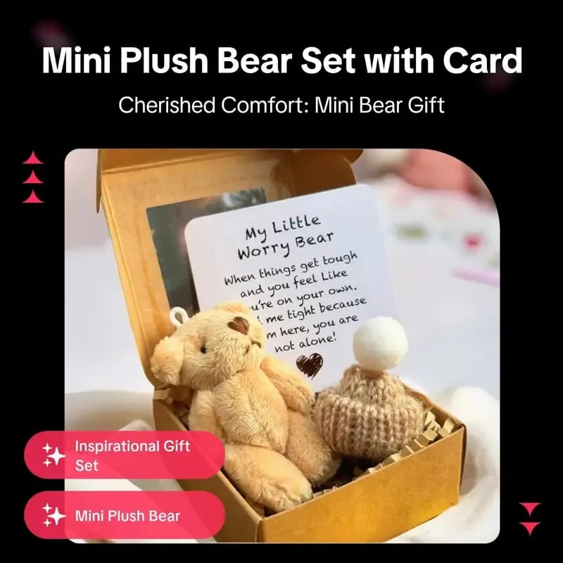 🔥🧸Ръчно изработено мини плюшено мече в кутия