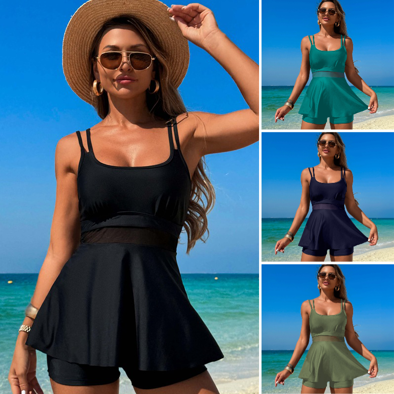 🔥👙Ženski dvodijelni tankini kupaći kostim visokog struka-HR