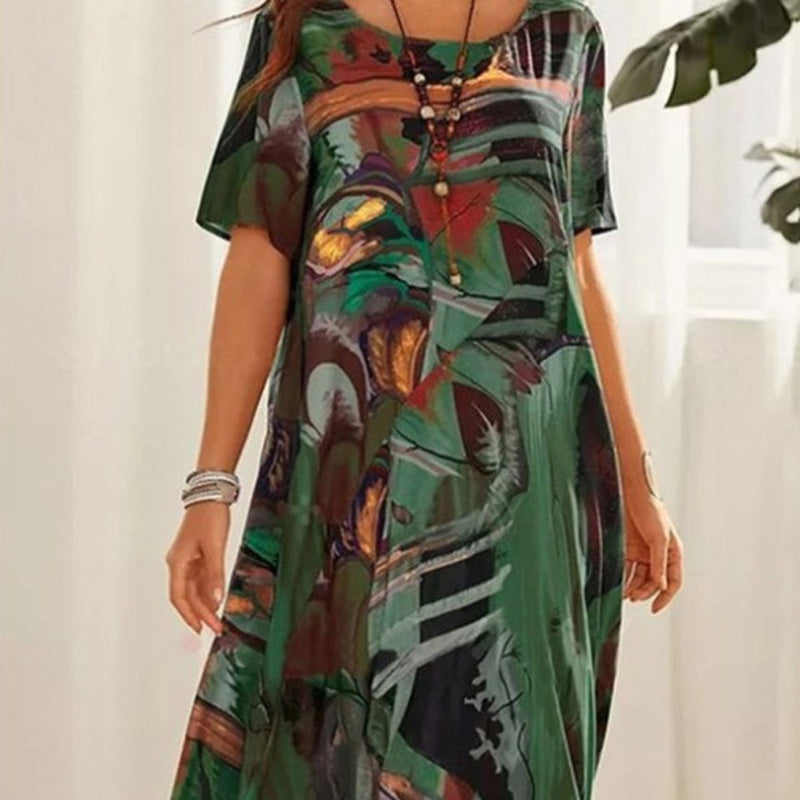 [S-5XL]✨Prozračna haljina u jarkim, tropskim bojama-HR