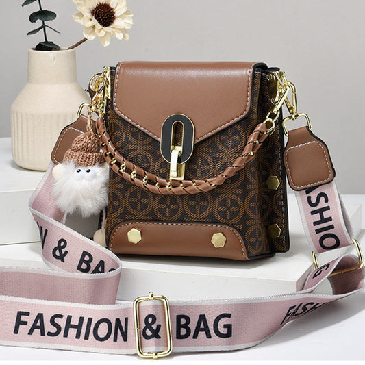 Damska modna skórzana torba crossbody