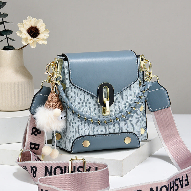 Damska modna skórzana torba crossbody