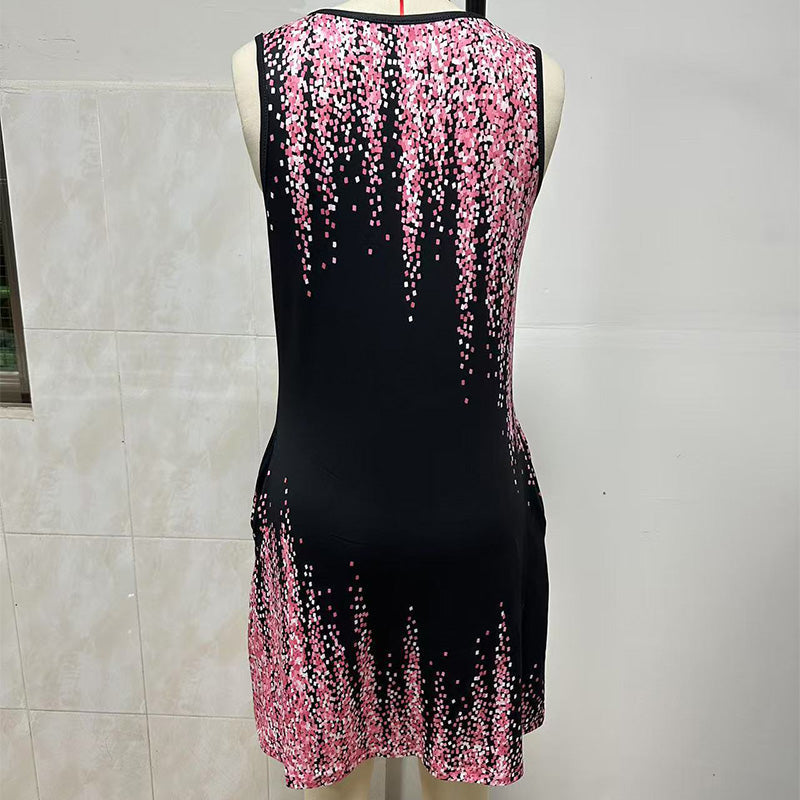 ✨Vestido de mujer moderno, sin mangas y con estampado🦋-ES